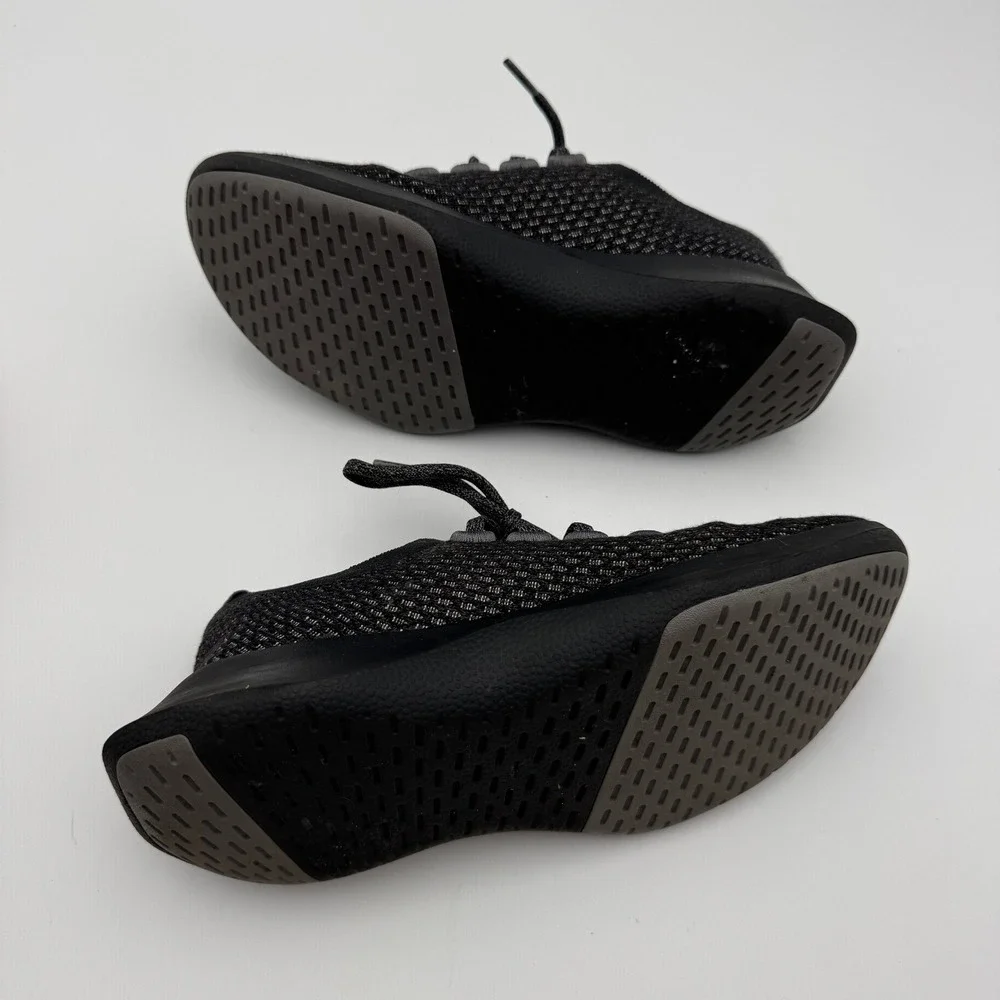 Allbirds Tree Dashers Womens 7.5 Black Grey Knit Running Shoes Walking Sneakers